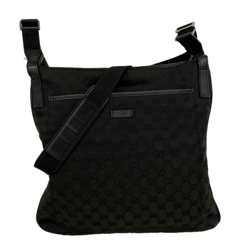 Gucci Shoulder Bag GG Canvas 122791 Black Women's